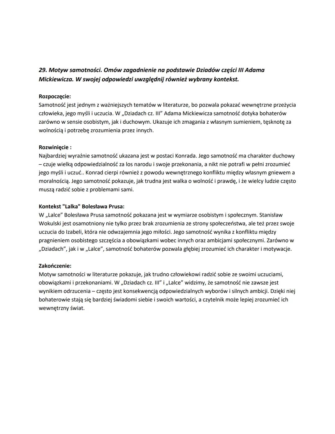 21. Losy młodzieży polskiej pod zaborami. Omów zagadnienie na podstawie Dziadów
części III Adama Mickiewicza. W swojej odpowiedzi uwzględnij