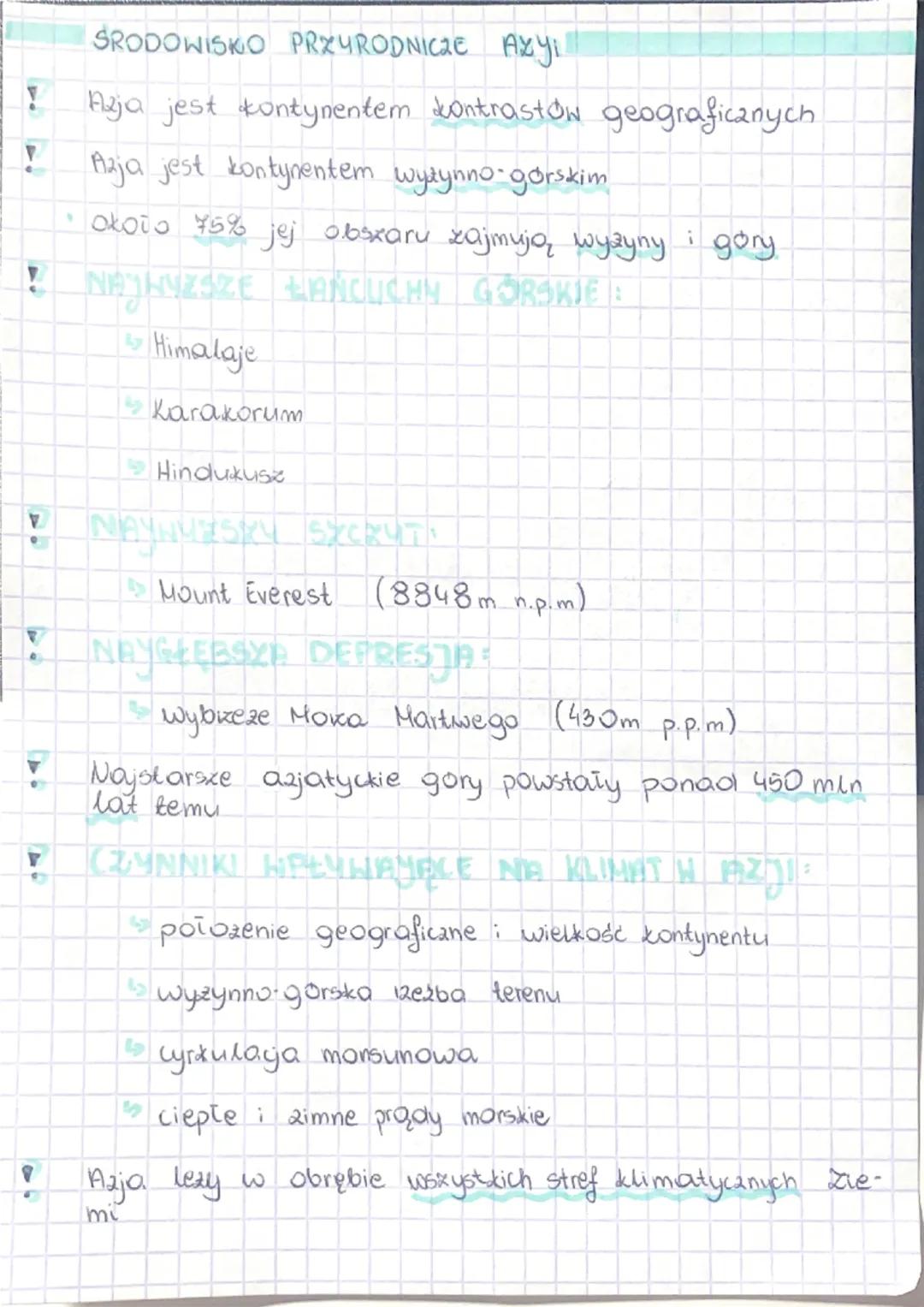 Środowisko Przyrodnicze Azji 