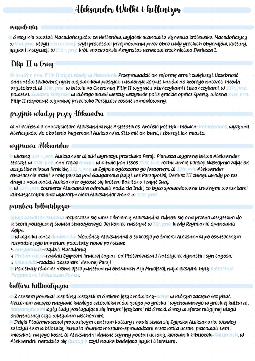  Aleksander Wielki i hellenizm
macedonia
Grecy nie uważali Macedończyków za Hellenów, wyjątek stanowiła dynastia królewska. Macedończycy
wV 