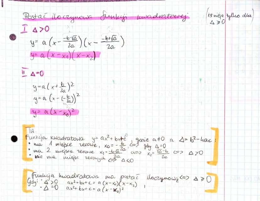 ● Iaso
ha
ha
ny
A
ha
Ialo
ha
>0
осо
Brak miejsc zerowych
<0
U
Je
lo
20
△<O
Brak miejsc zeranych
8²x) = ax²+bx+c
7
X
ha
ХО
-=0
U
4-0
Jedno mi