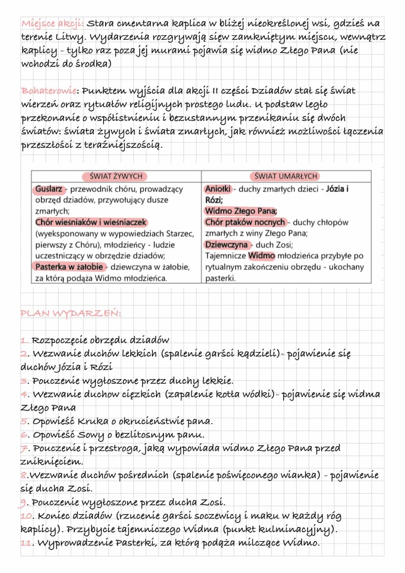 DZIADY
GENEZA
Il część Dziadów powstała w latach 1820-1823 i została opublikowana w II
tomie Poezyj w 1823 roku wraz z Dziadami cz. IV. Częś