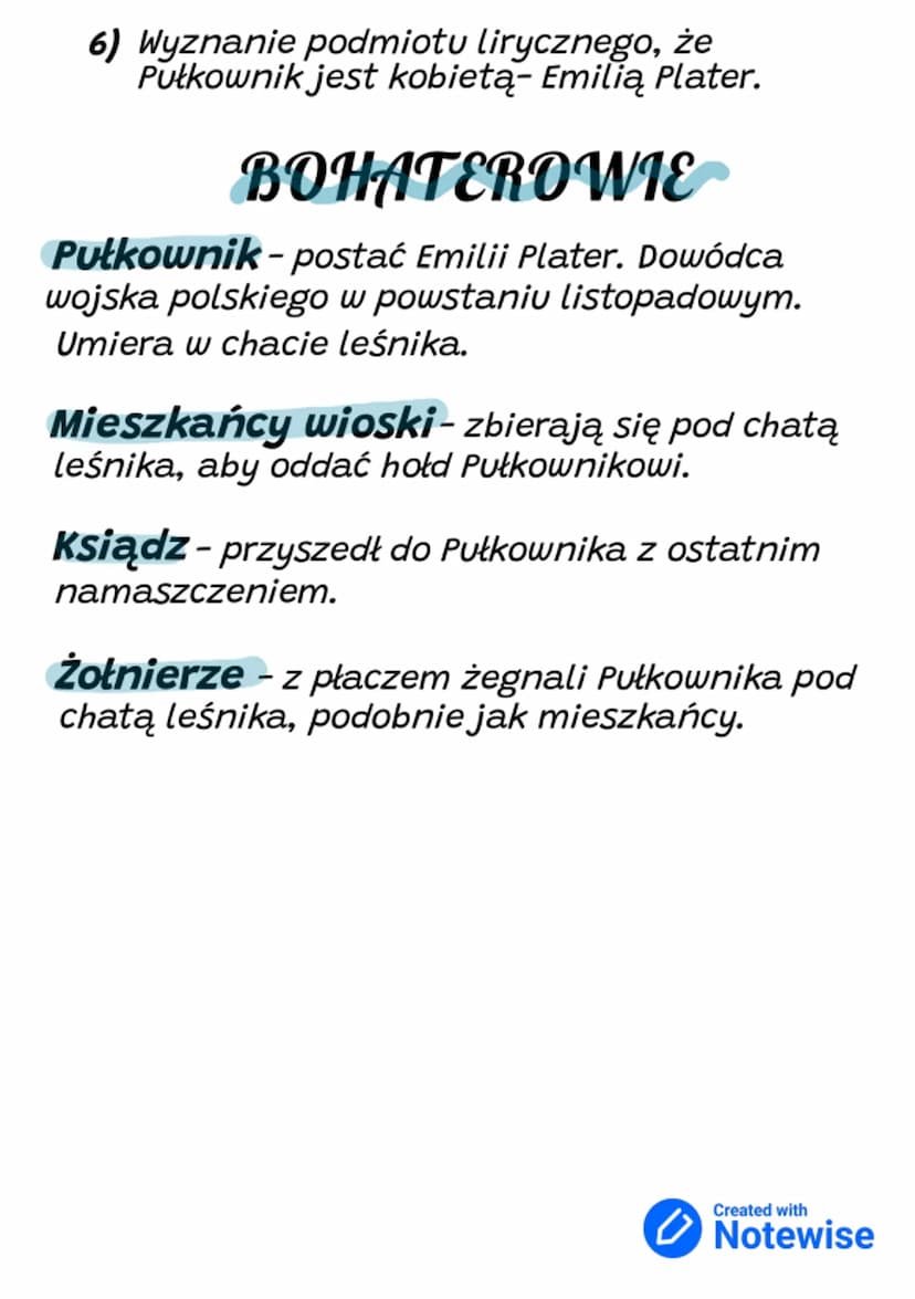 Śmierć pułkownika
Miejsce akcji
Puszcza, chatka
leśnika
Epoka
Romantyzm
Czas akcji
Zima, 1831 rok
Gatunek
Wiersz
Motywy
Żołnierz, służba ojc