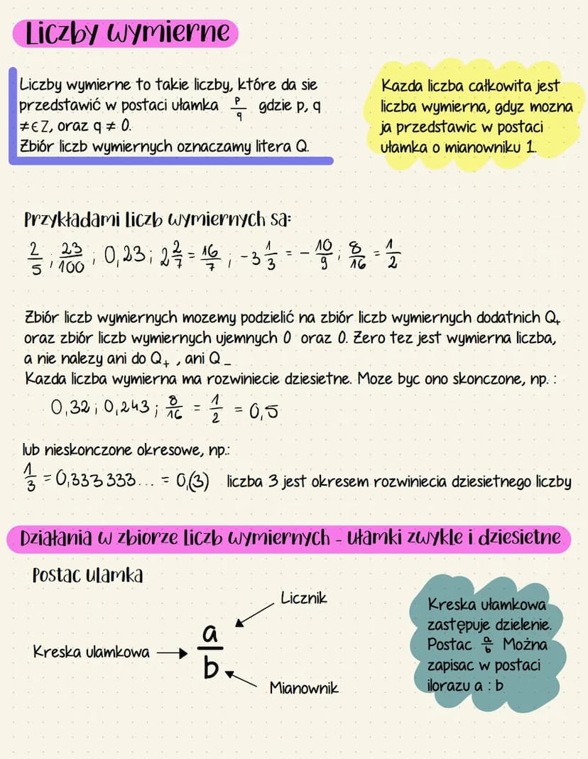 Liczby i dzialania
Liczby naturalne
Liczby zapisujemy za pomoca cyfr. Jest
dziesiec cyfr: 0, 1, 2, 3, 4, 5, 6, 7, 8, 9.
Wykorzystujac cyfry,