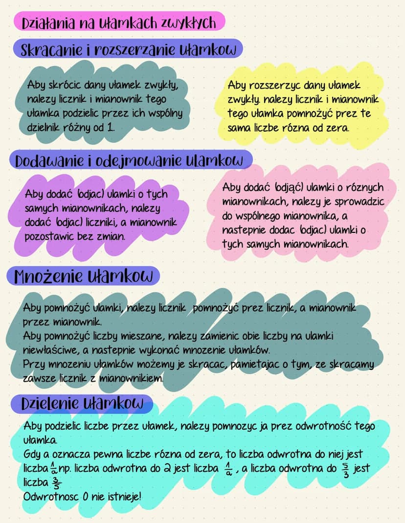 Liczby i dzialania
Liczby naturalne
Liczby zapisujemy za pomoca cyfr. Jest
dziesiec cyfr: 0, 1, 2, 3, 4, 5, 6, 7, 8, 9.
Wykorzystujac cyfry,