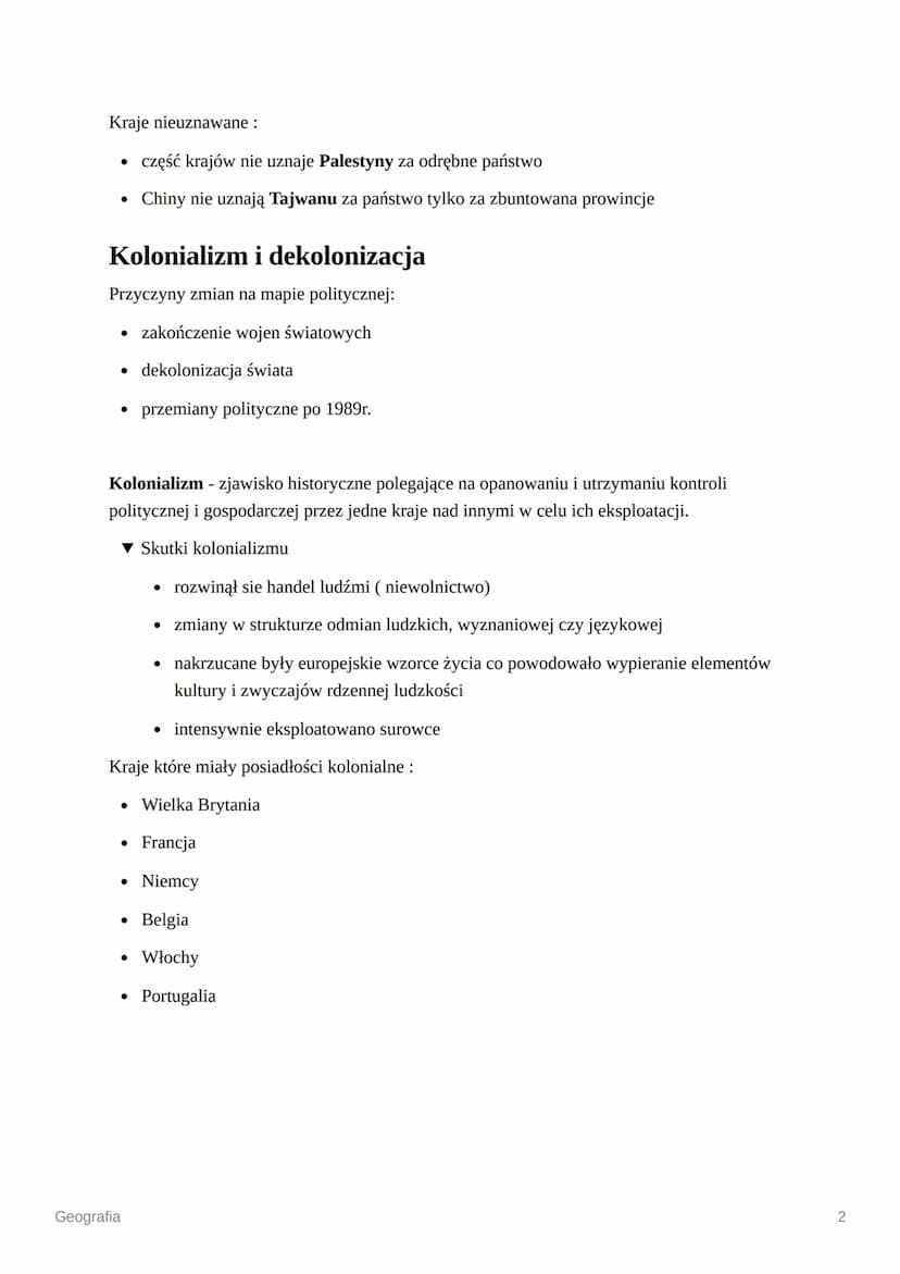 
<h2 id="podziapolitycznywiata">Podział polityczny świata</h2>
<p>Państwo jest podstawową jednostką podziału politycznego świata. Jest to su