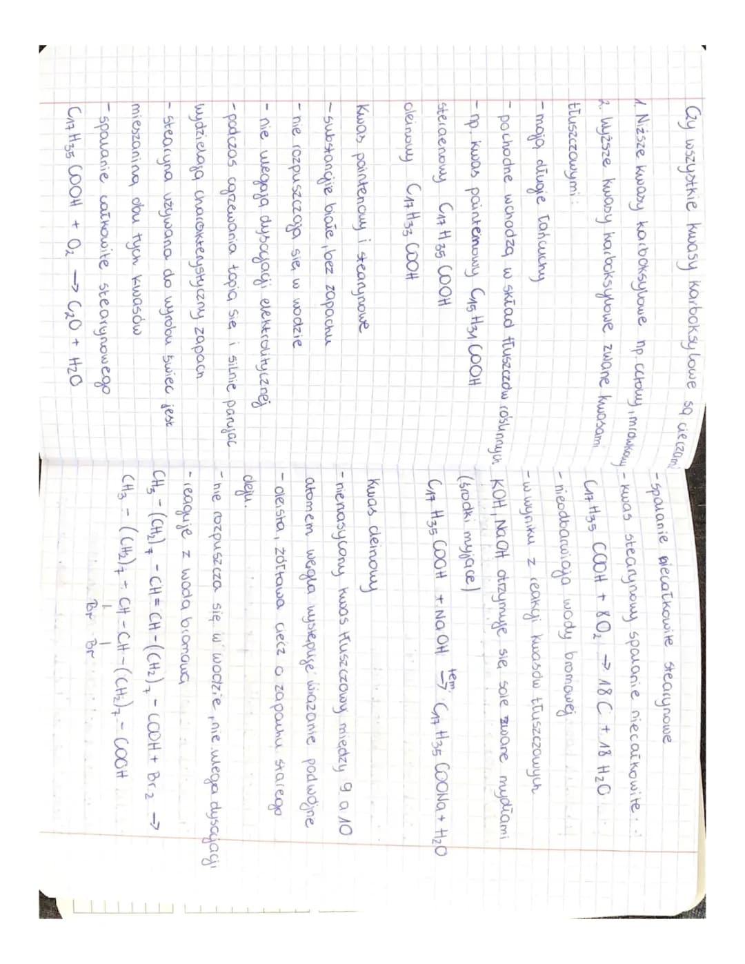 Właściwości i Zastosowania Kwasy Karboksylowe - Notatka i Przykłady