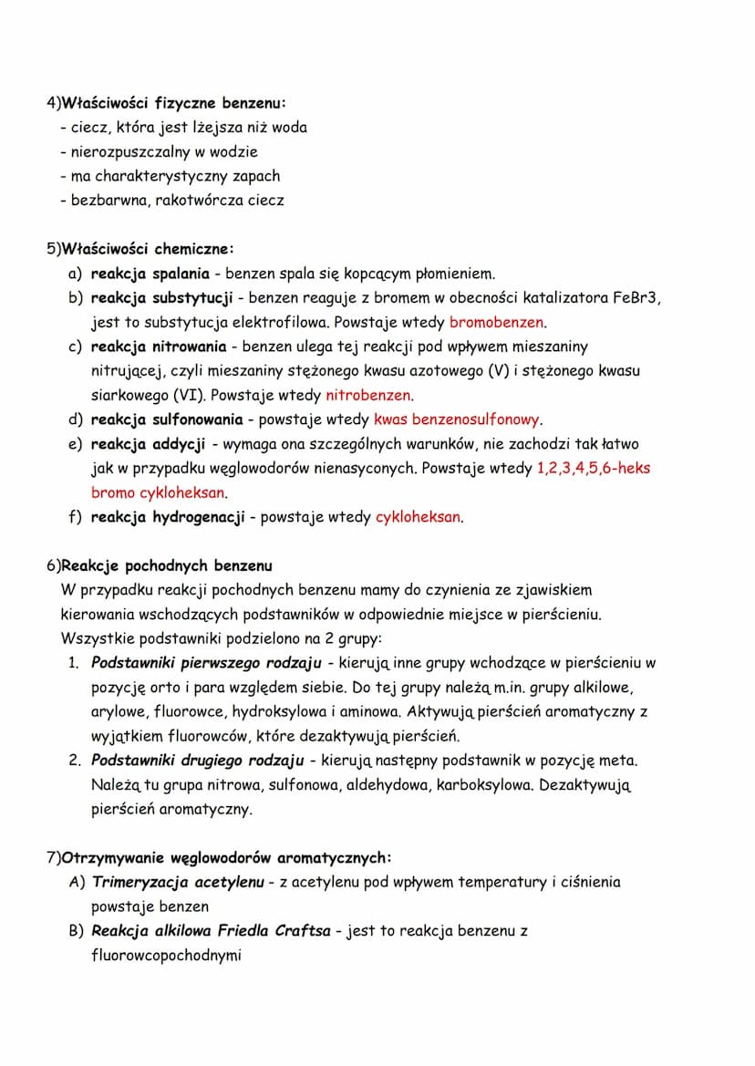 
<p>Węglowodory aromatyczne to organiczne związki chemiczne, które charakteryzują się pierścieniową budową cząsteczki oraz zdelokalizowanymi