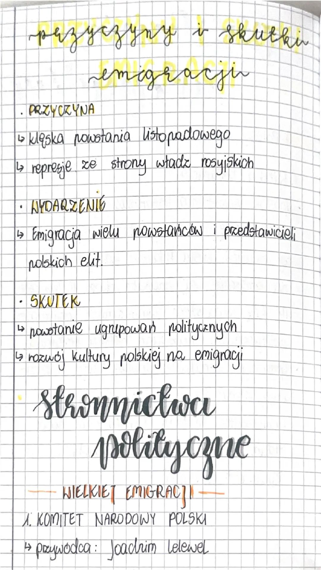 --- OCR Start ---
phw stanie
listopadve
Polacy po powstaniu listopadowym
1. Wielka Emigracja
• Upadek powstania listopadowego zapoczątko
wał