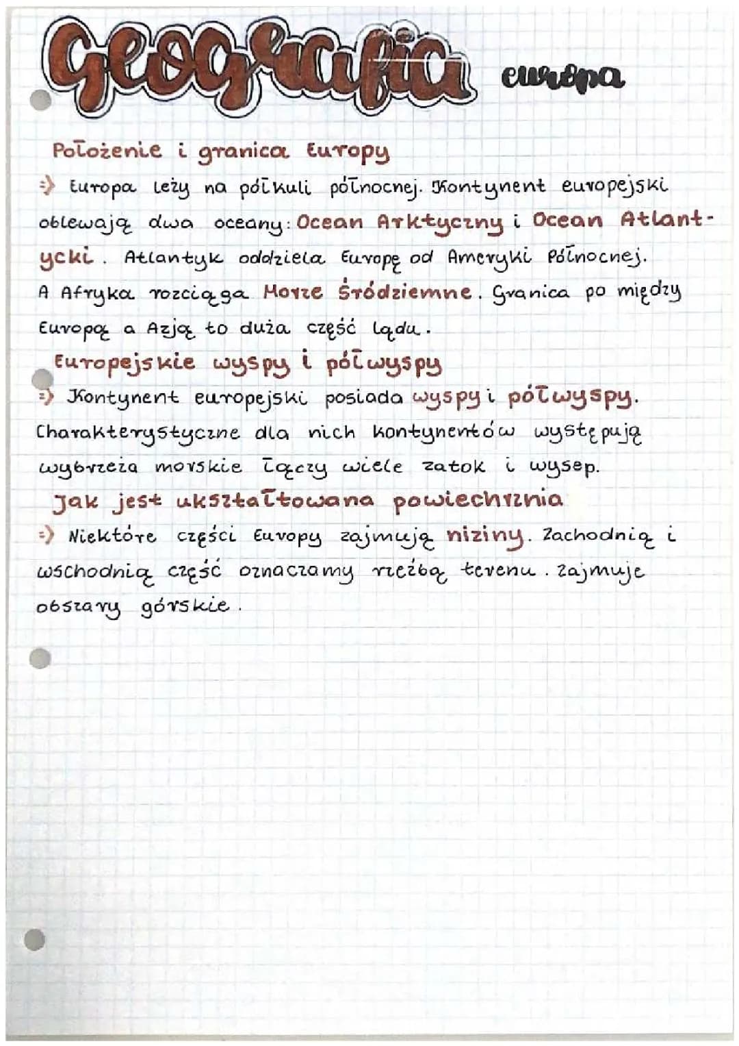 położenie i ukształtowanie Europy - Nowa era 6