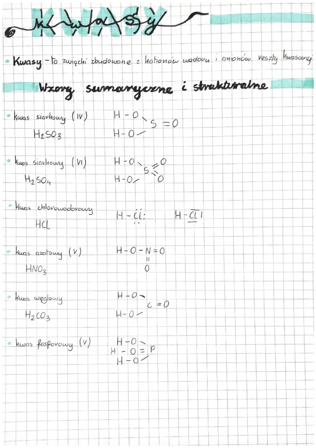 Charakterystyka i Wzory Kwasy: Sumaryczne oraz Strukturalne