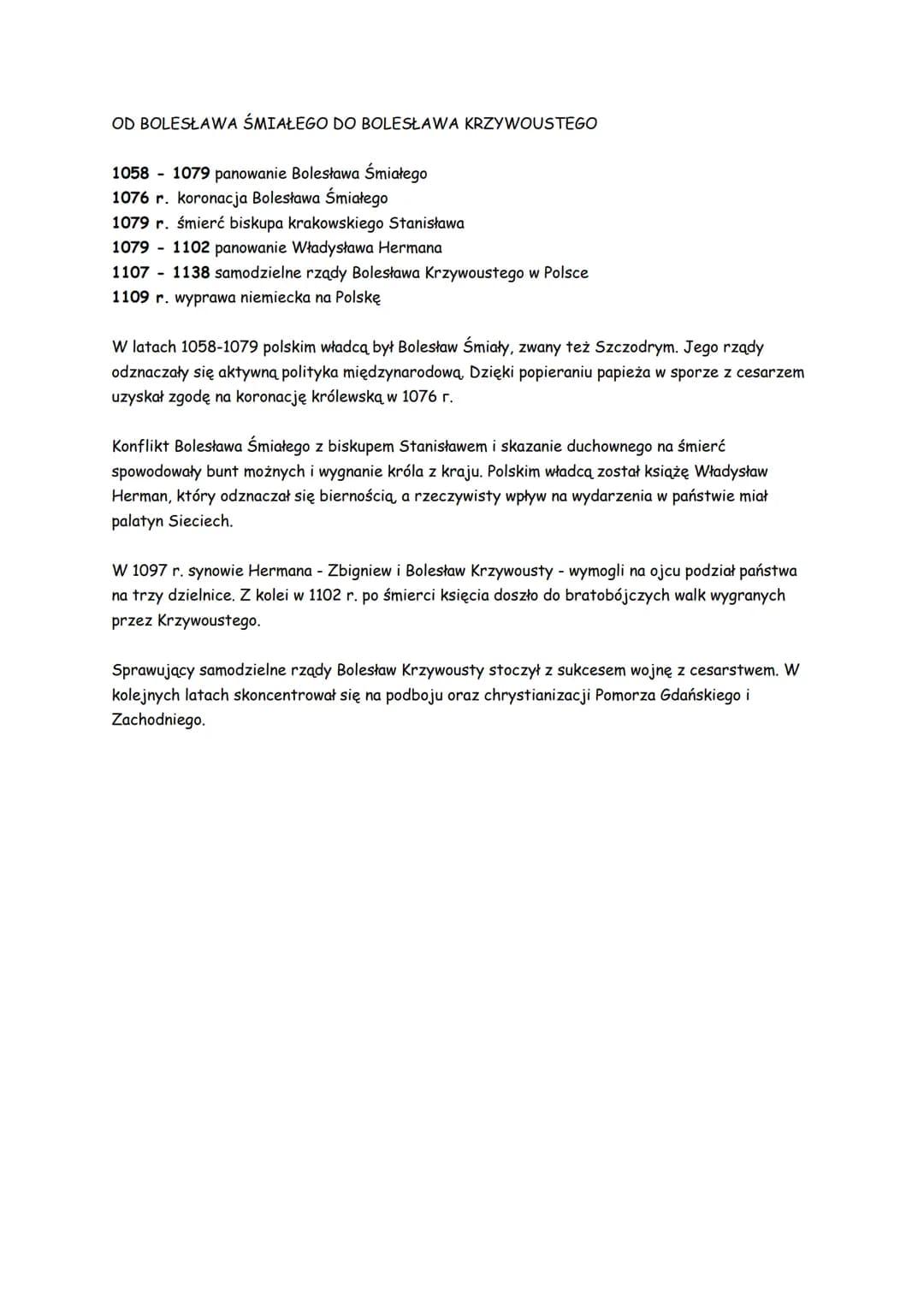 PRADZIEJE ZIEM POLSKICH
ok. 500 tys. lat temu najstarsze odnalezione w Polsce ślady Homo erectus
ok. 10 tys. lat p.n.e. pojawienie się Homo 