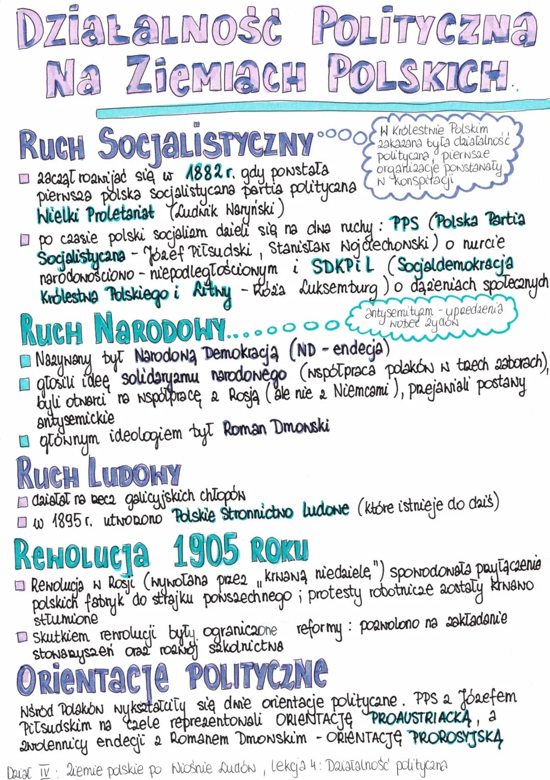 --- OCR Start ---
Π
DziaŁALNOŚĆ POLITYCZNĄ
Na Ziemiach POLSKICH.
RUCH SOCJALISTYCZNY
ㅇㅇㅇㅇ
W Królestwie Polskim
zakazana była działalność
pol
