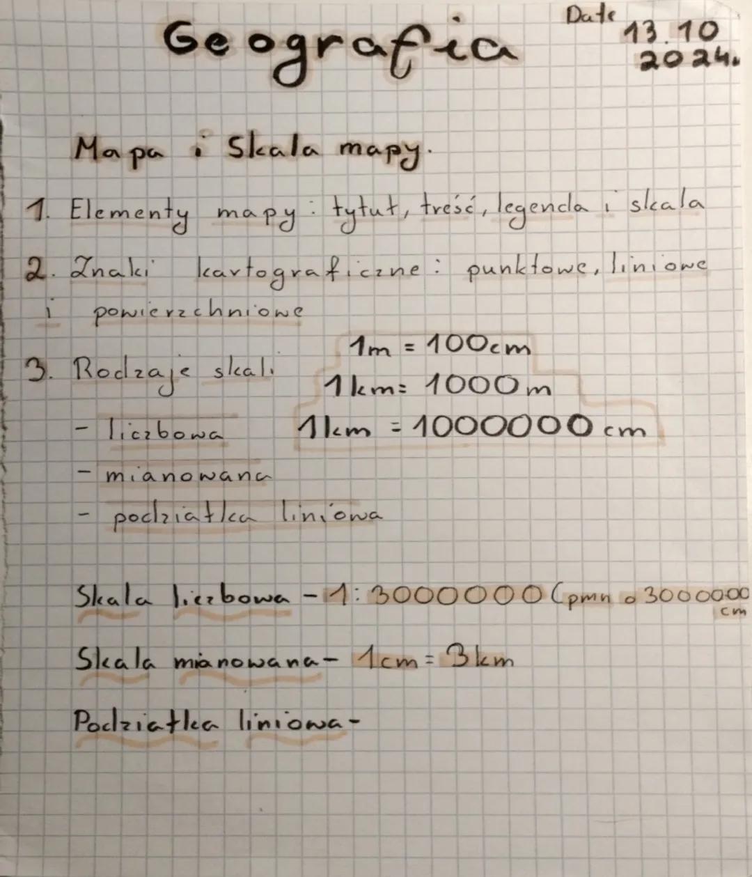 Geografia

Date
13.10
2024.

Mapa i Skala mapy.

1. Elementy mapy: tytut, treść, legenda i skala

2. Inaki
kartograficzne: punktowe, liniowe