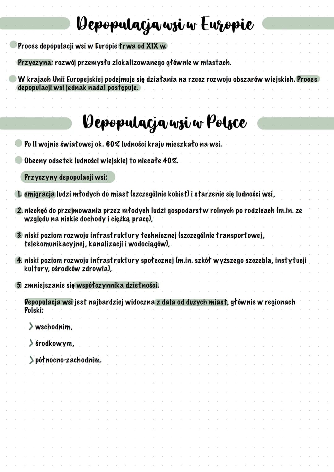 Rozwój obszarów
wiejskich na świecie
Wies a obszar wiejski
Wieś to określona jednostka osadnicza. W Polsce to taka jednostka, która nie ma p