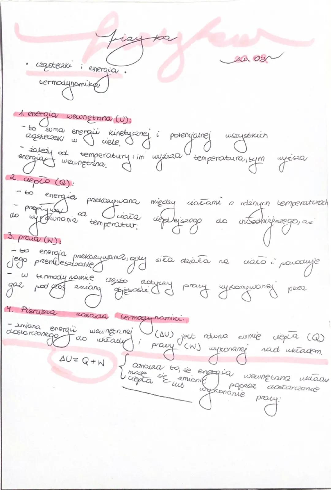 # Fizyka

ta
0.0

*   czqsteczki i energic

termodynamika

1.  energia wewnętrana (U);

-60 suma energi kinetycznej i potencialnej wszystkic