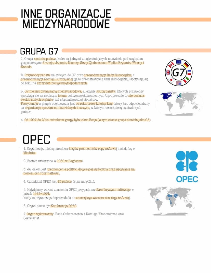 INNE ORGANIZACJE
MIEDZYNARODOWE
EFTA
Europejskie Stowarzyszenie wolnego handlu
1. Międzynarodowa organizacja gospodarcza powstała 3 maja 196