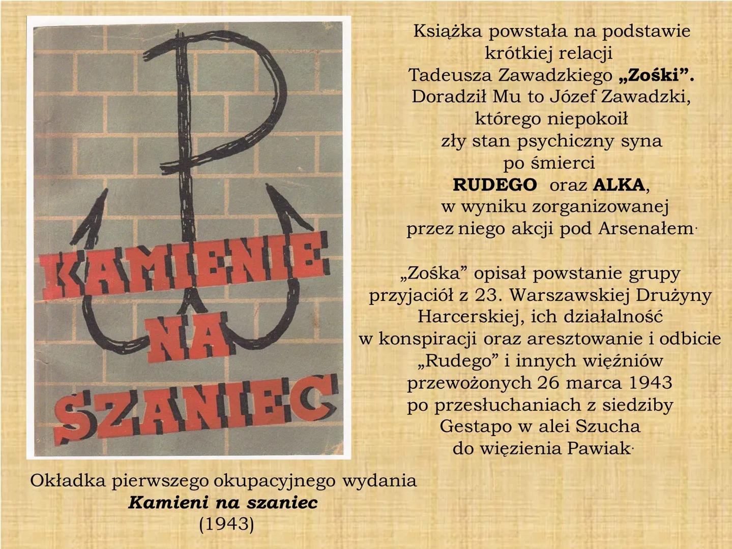 
<p>Wiersz Juliusza Słowackiego, zatytułowany "Kamienie na szaniec", jest fragmentem "Testamentu mego". Wiersz ten jest często omawiany, pon