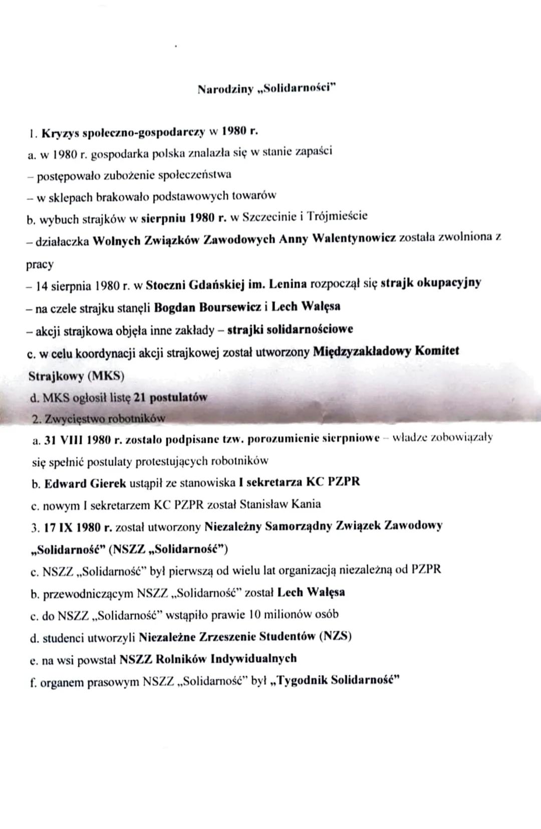 Powstanie Solidarności w Polsce