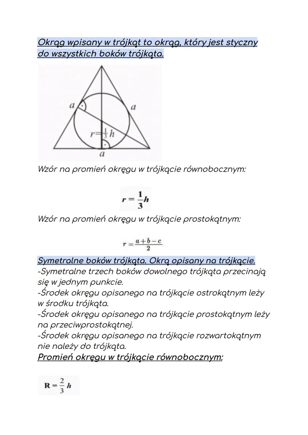 Geometria płaska - koła i okręgi
• cięciwa - to odcinek łączący dwa punkty leżące na
okręgu,
• średnica - to cięciwa przechodząca przez środ