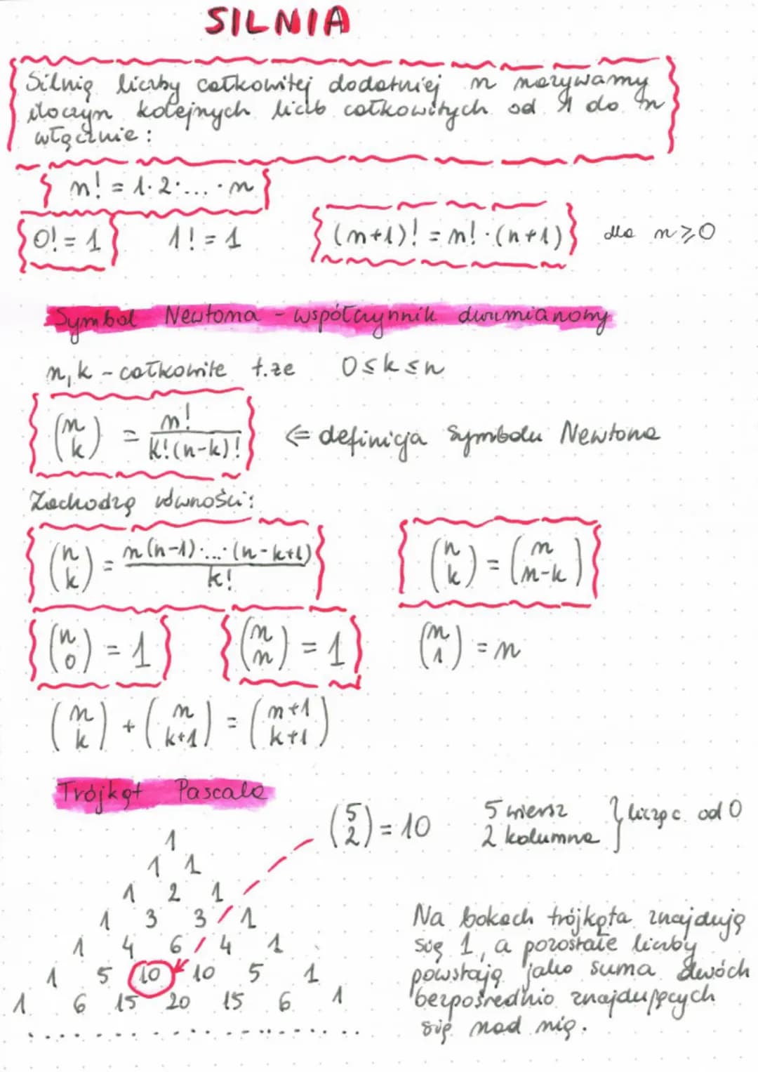 SILNIA
Silnig liczby całkowitej dodatniej in nazywamy
stoczyn kolejnych lics całkowitych od. Il do In
włącznie:
n! = 1·2··n
1!= 1
8
{0! = 1
