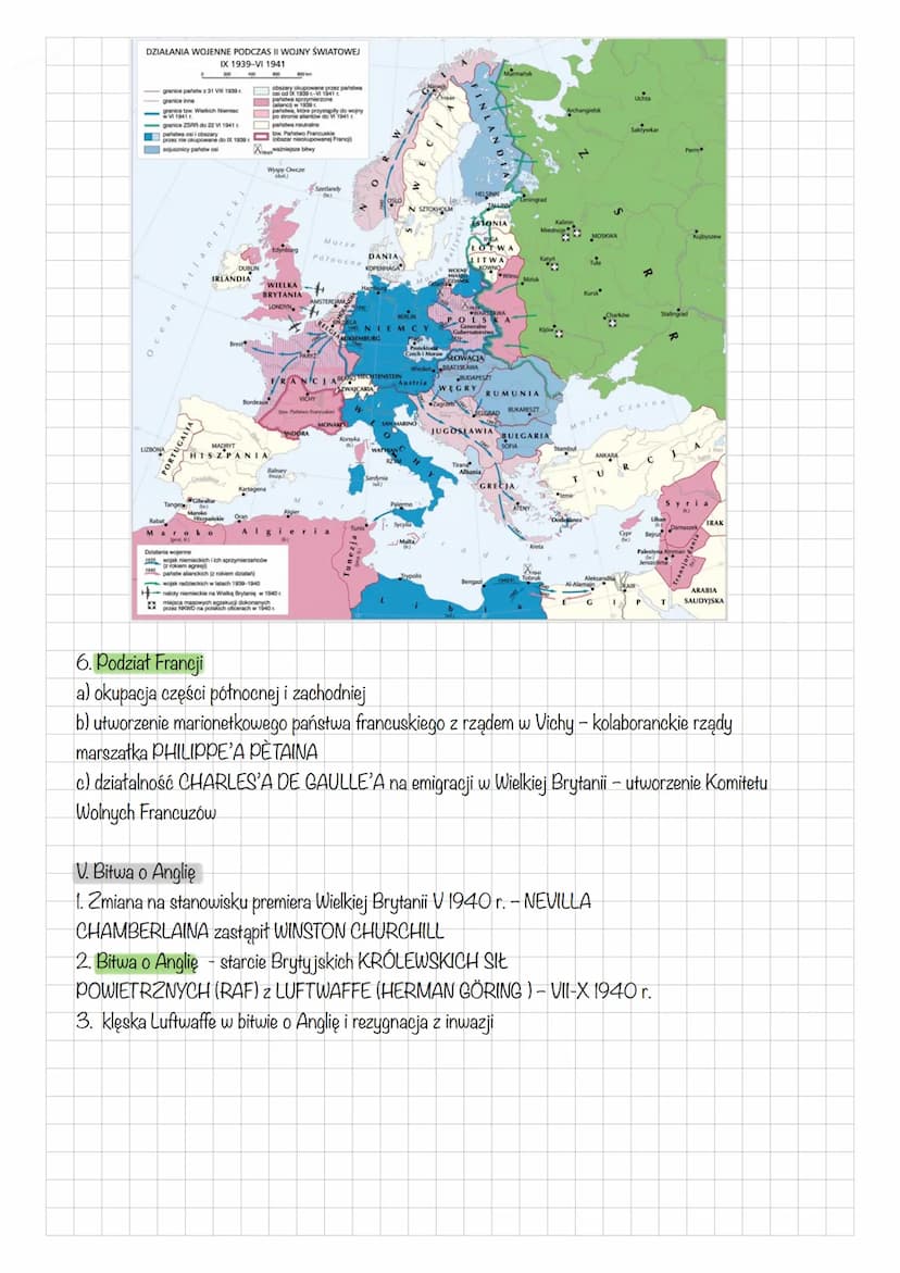 DZIAŁANIA WOJENNE W LATACH 1939-1941
I. "Dziwna wojna" na zachodzie Europy
I. Wypowiedzenie wojny III Rzeszy przez Wielką Brytanię i Francję
