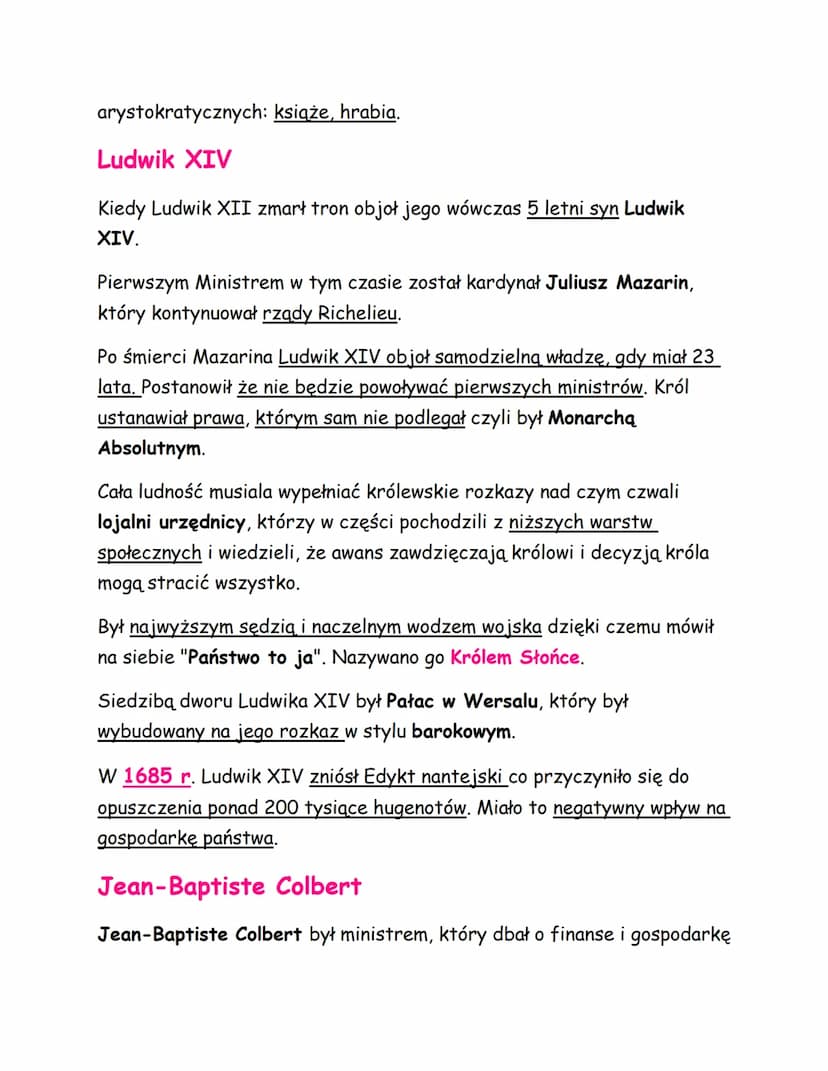 Monarchia Absolutna we Francji
Henryk VI
Królem Francji w XVI wieku ogarniętej walkami między hugenotami a
katolikami zostaje Henryk IV z dy