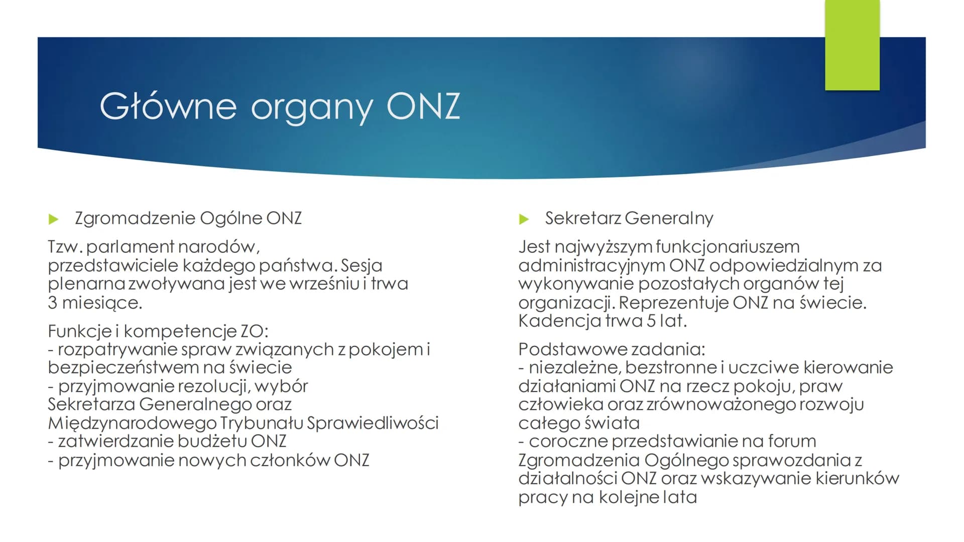 
<h2 id="onzzaoyciele">ONZ założyciele</h2>
<p>Organizacja Narodów Zjednoczonych to międzynarodowy sojusz powołany do utrzymania pokoju i be