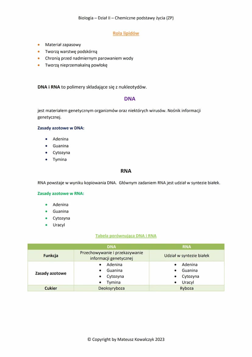 Pierwiastki chemiczne --> Związki chemiczne
● Związki organiczne
● Związki nieorganiczne
Biologia - Dział II - Chemiczne podstawy życia (ZP)