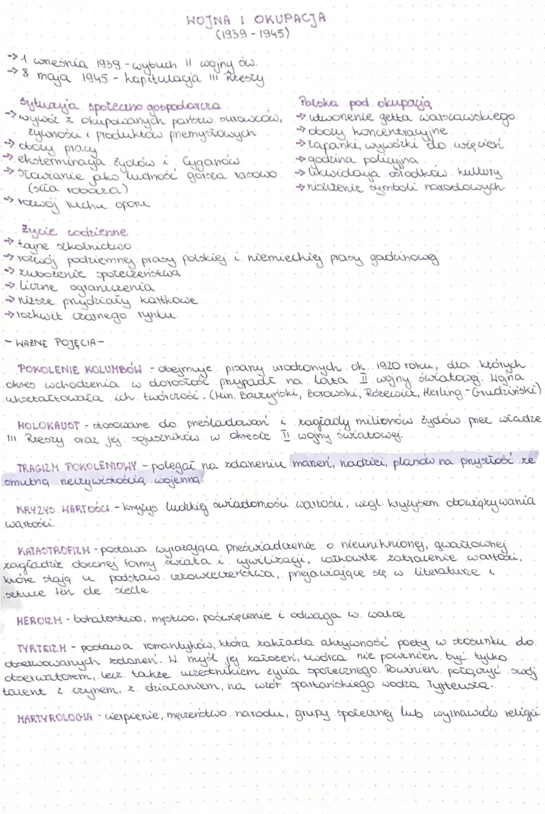 Wojna i Okupacja - Najważniejsze Informacje