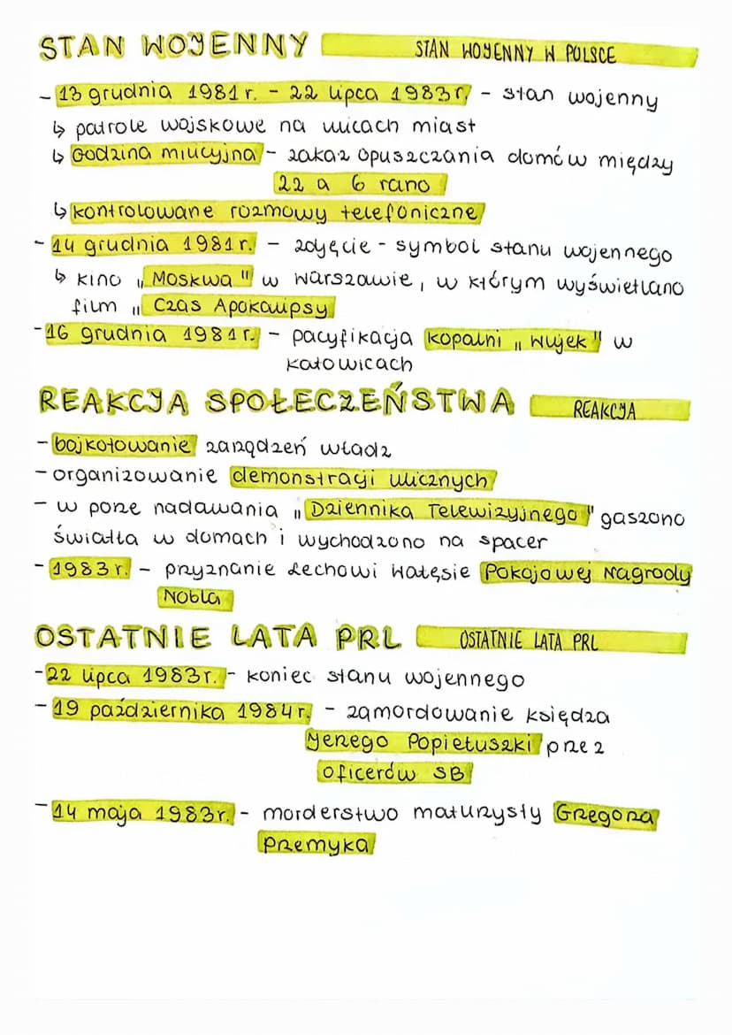 Stan woje-
hny
w polsce
WPROWADZENIE STANU WOJENNEGO
- wprowadzono system kartkowy
- październik 1981 r.
I sekretanem KC P2PR 20staje
genera