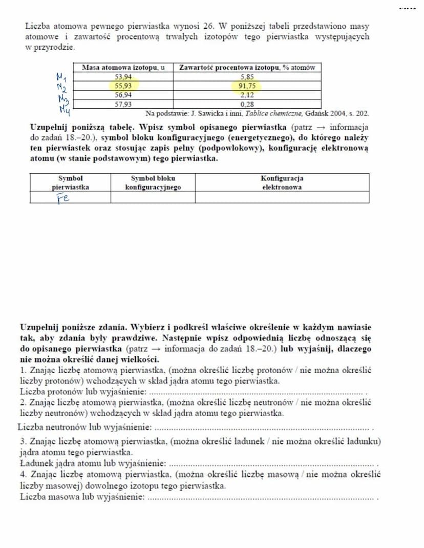 Carbon atom
BUDOWA
6 protons
+ 6 neutrons
electron
proton
neutron
ATOMU
L shell
(8 electrons)
K shell
(2 electrons)
electrons
proton
pęd - j
