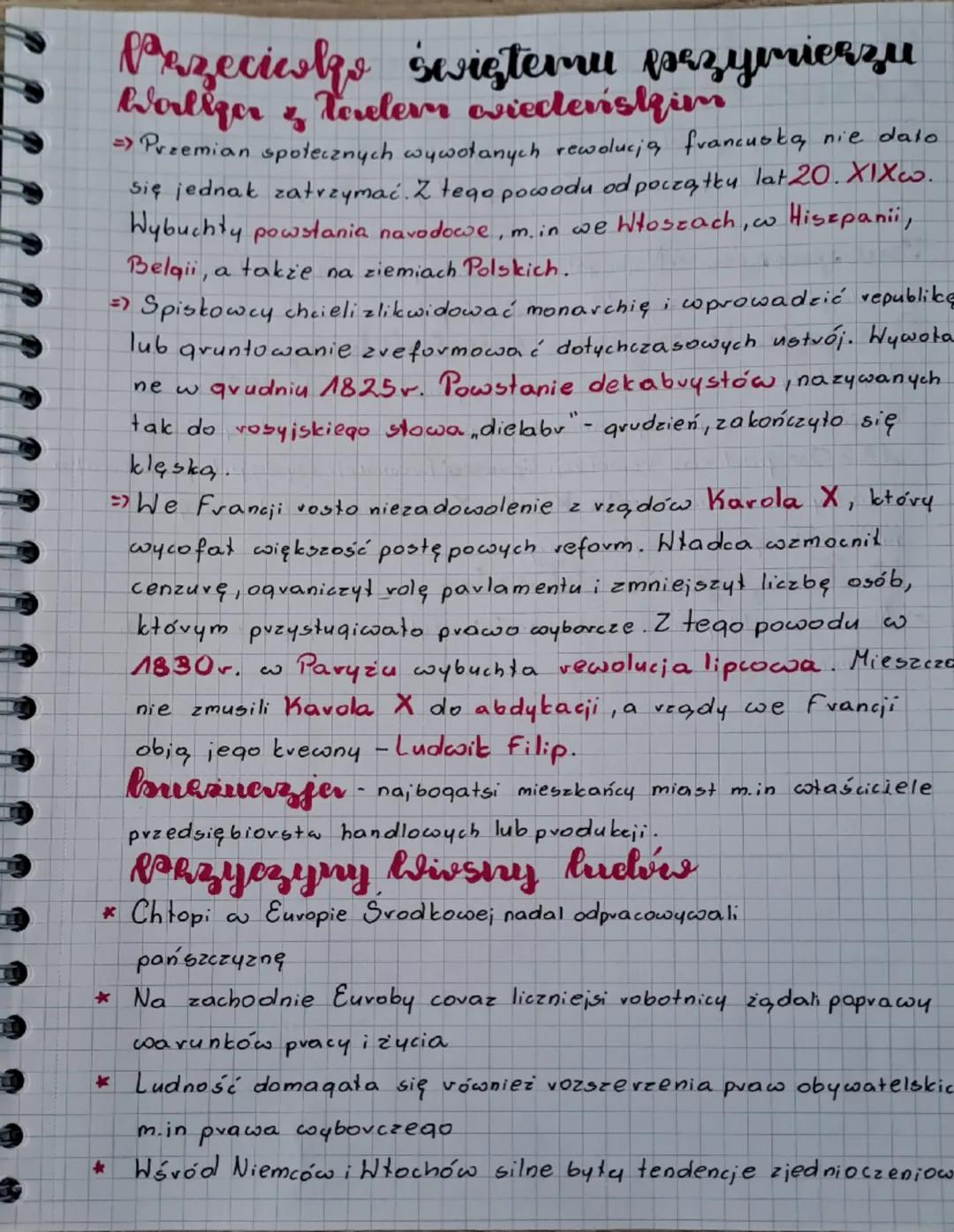 # Pezecicolze świętemu pezymierzu
Worligerz tereleri ovieclevislqim

→ Przemian spotecznych wywołanych rewolucją, francuską nie dalo
Się jed