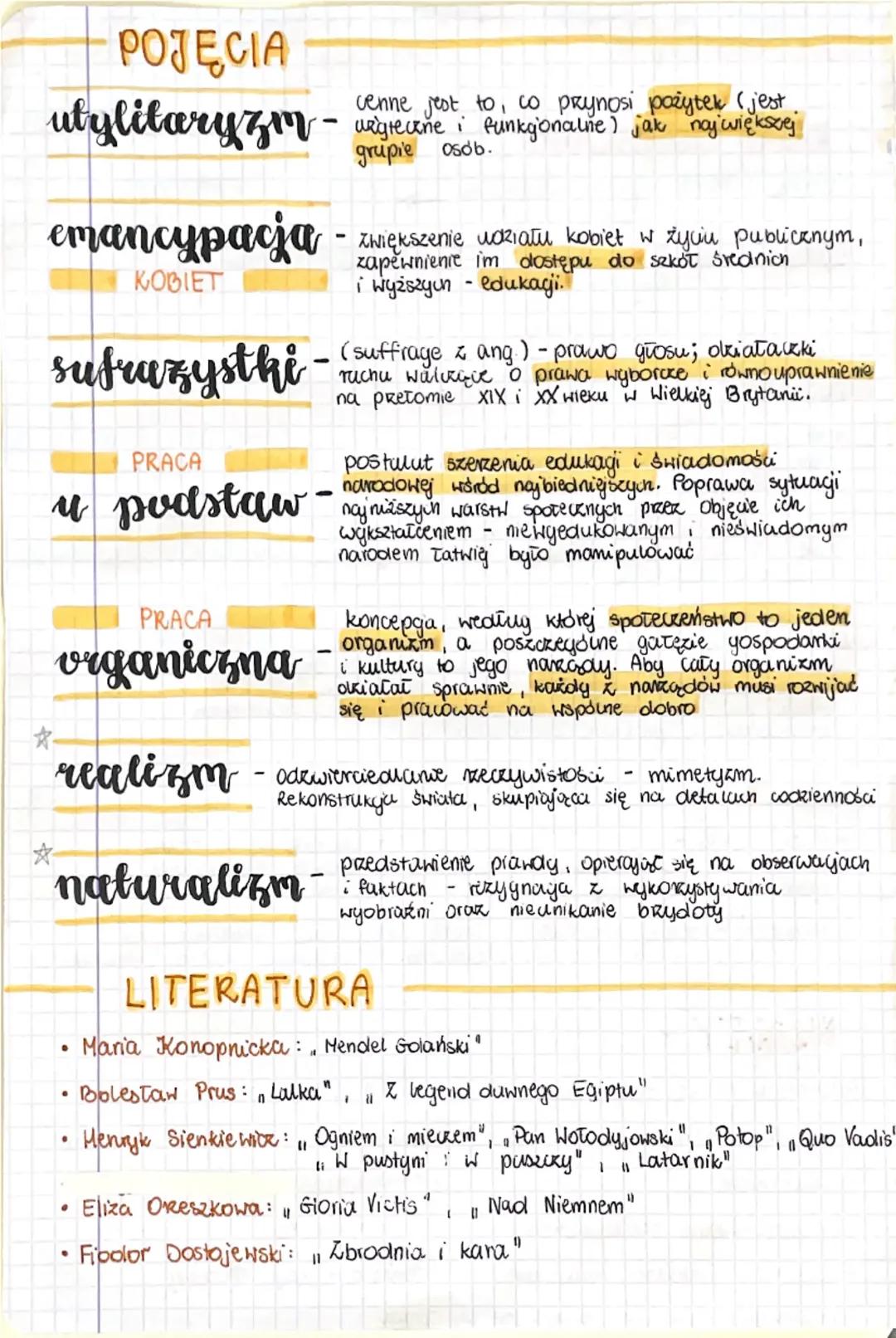 POZYTYWIZM
RAMY CZASOWE
Polska - 1864 (upudek powstania
styczniowego)
Europa lata 40. XIX wieku
(wiosna
wolow)
poczatek lat 90. XIX w.
(debi