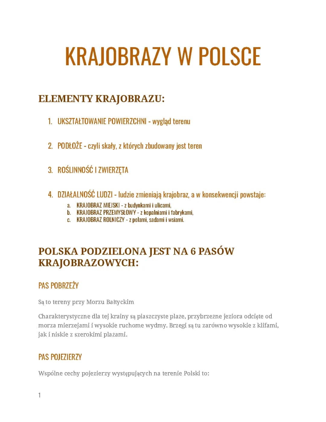 Krajobrazy Polski