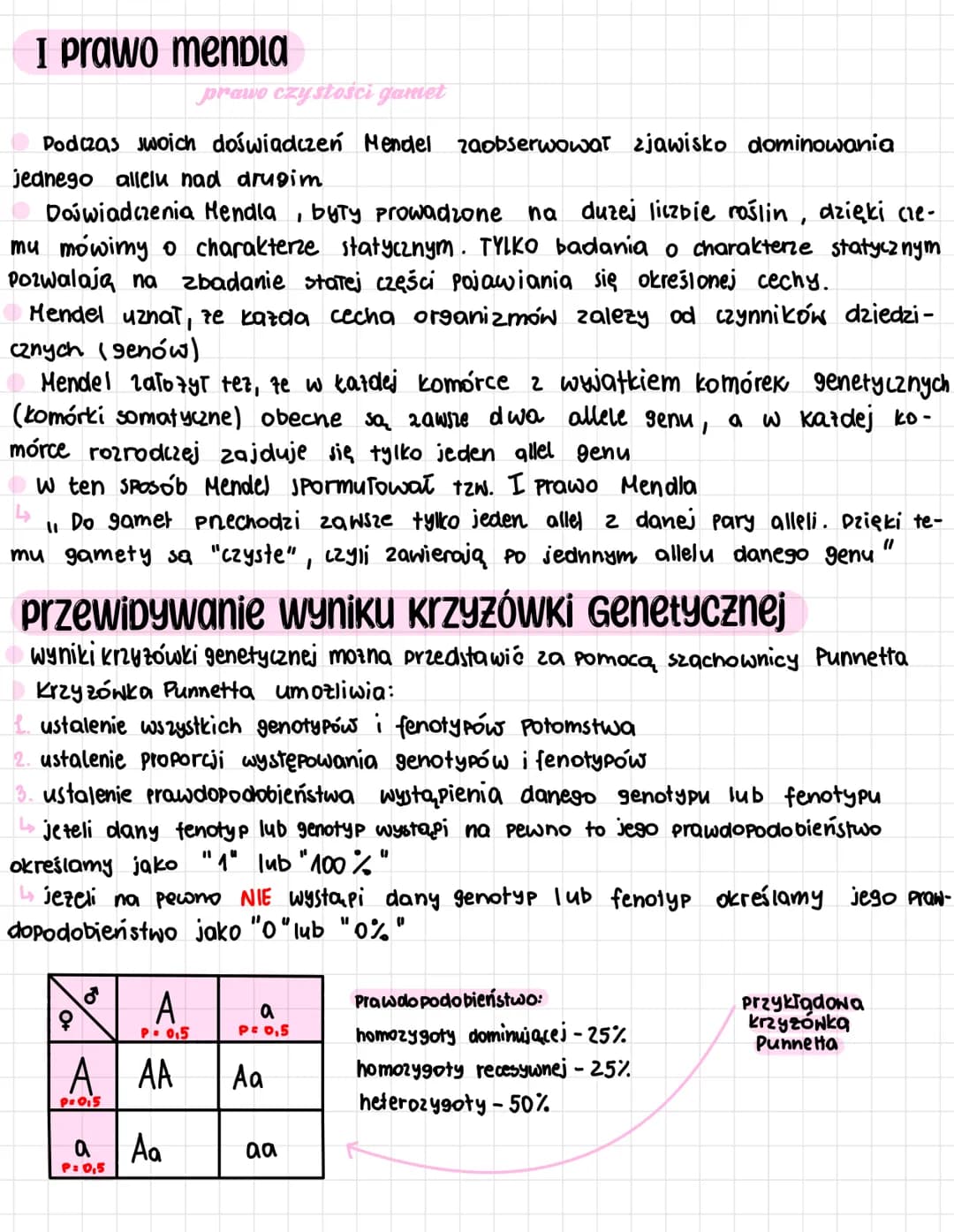 Dziedziczenie cech
Gen i allel
gen Podstawowa jednostka dziedziczności
u wszystkich organizmów i większości wirusów gen jest fragmentem cząs