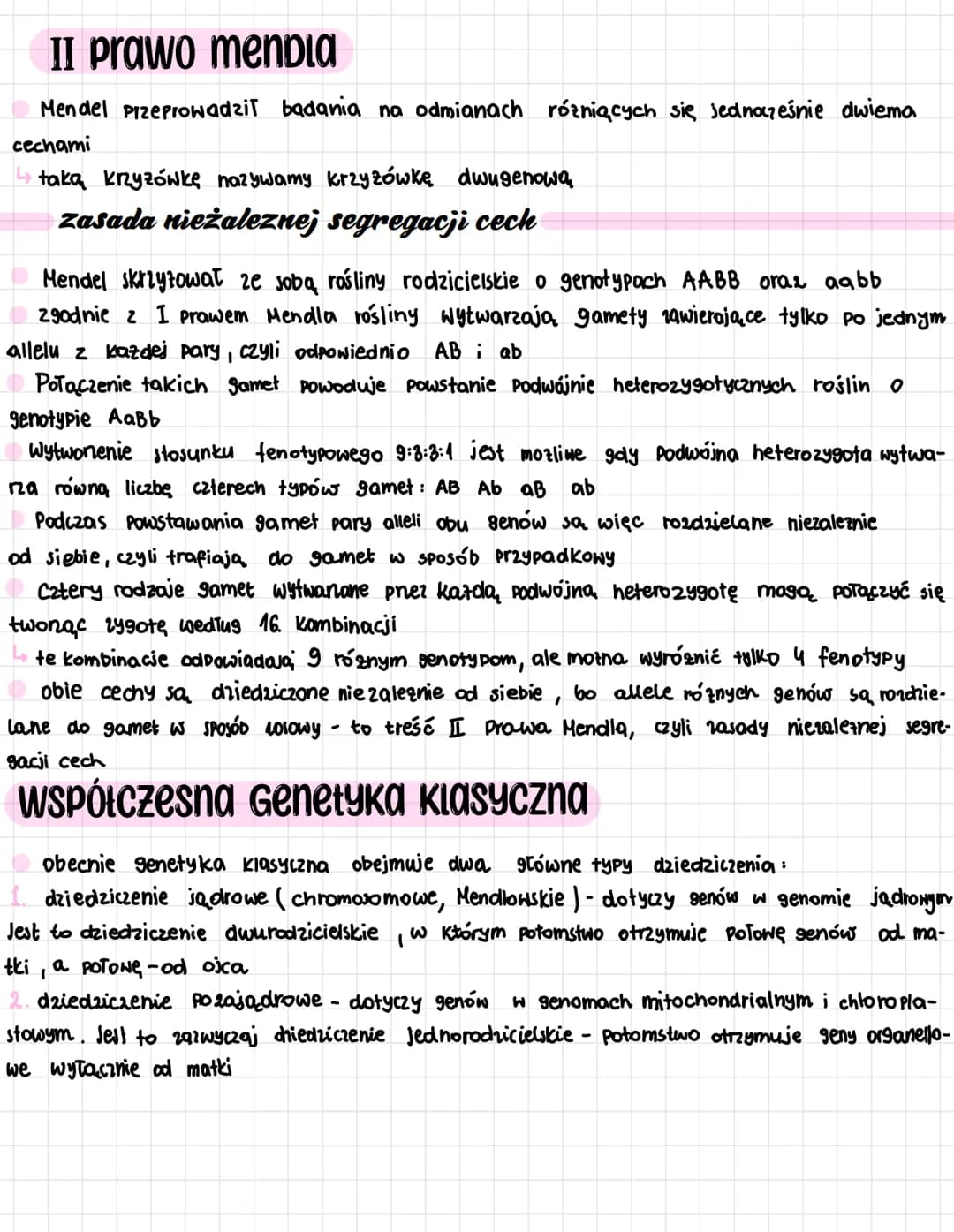 Dziedziczenie cech
Gen i allel
gen Podstawowa jednostka dziedziczności
u wszystkich organizmów i większości wirusów gen jest fragmentem cząs