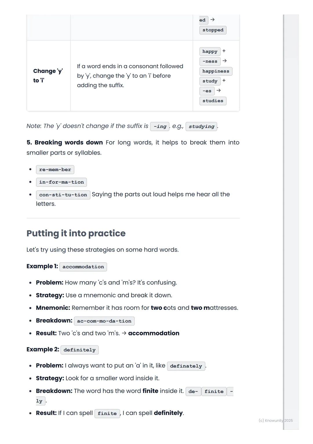 # Spelling Strategies

Introduction to spelling strategies

Good spelling is really important for all my subjects, not just English.
When my