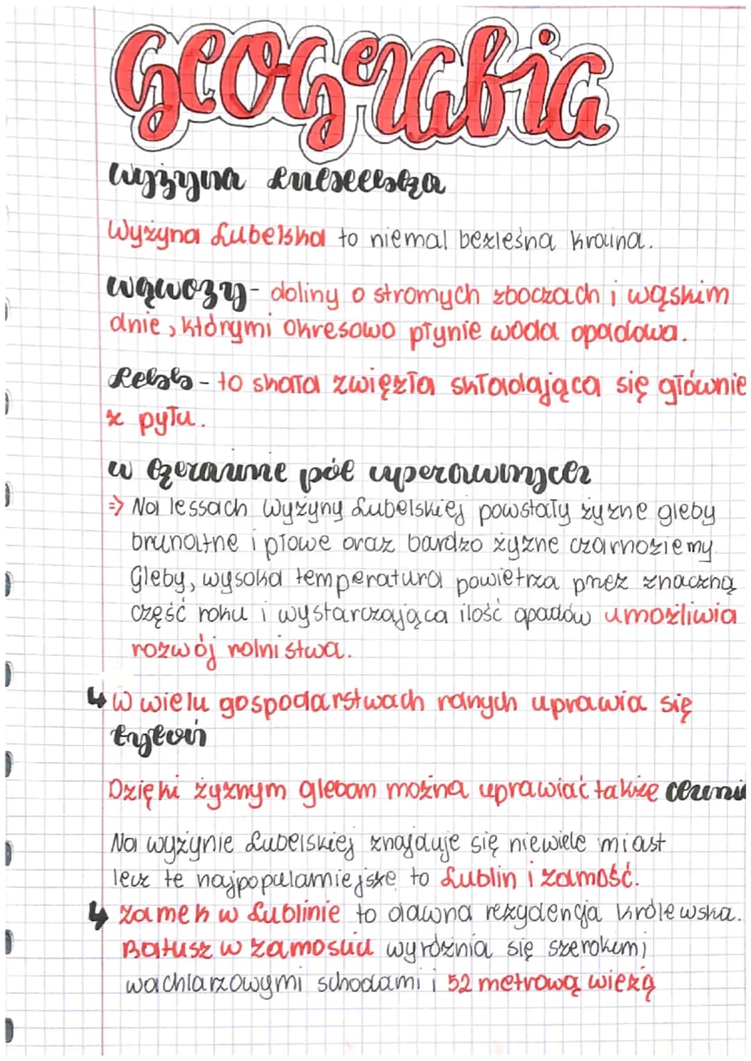 1
}
}
}
}
}
}
}
}
Geografia
wyzyısa kueseeestza
Wyżyna Lubelshol to niemal bezlesina krauna.
wąwozy - doliny o stromych zboczach i washim
dn