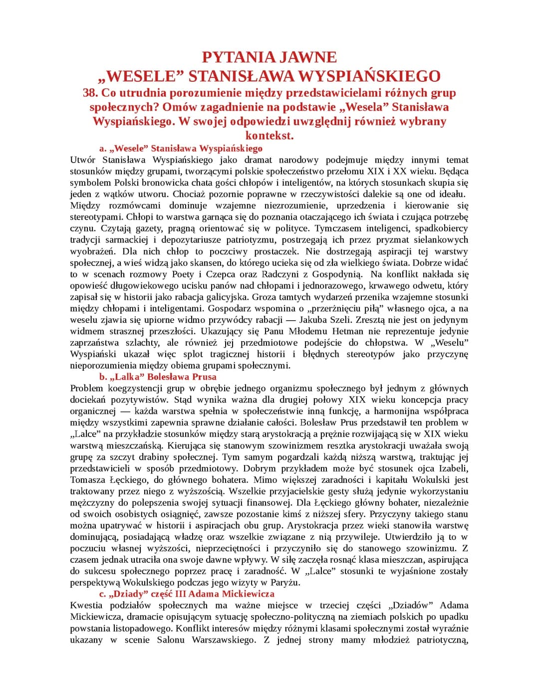 Pytania jawne (Wesele)