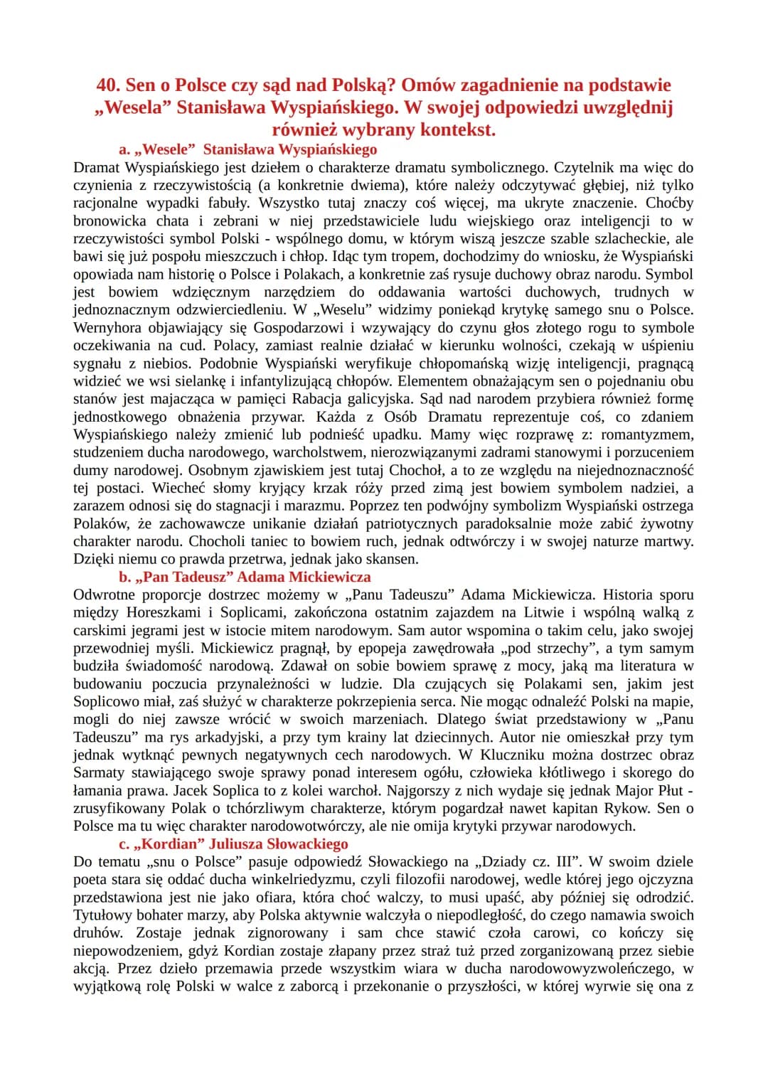 PYTANIA JAWNE
„WESELE” STANISŁAWA WYSPIAŃSKIEGO
38. Co utrudnia porozumienie między przedstawicielami różnych grup
społecznych? Omów zagadni