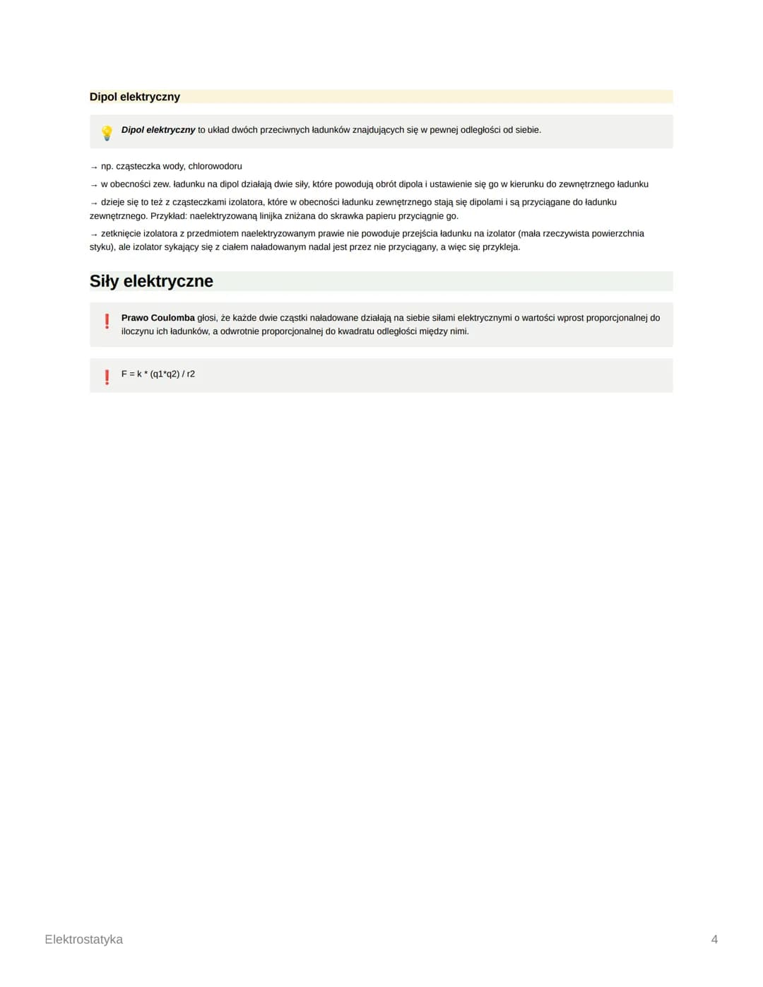 Elektrostatyka
Week
✓ Files
Column
Unit/Module Unit 1
1. Ładunek elektryczny, przewodniki
Ładunek elektryczny
Ładunek elektryczny = wielkość