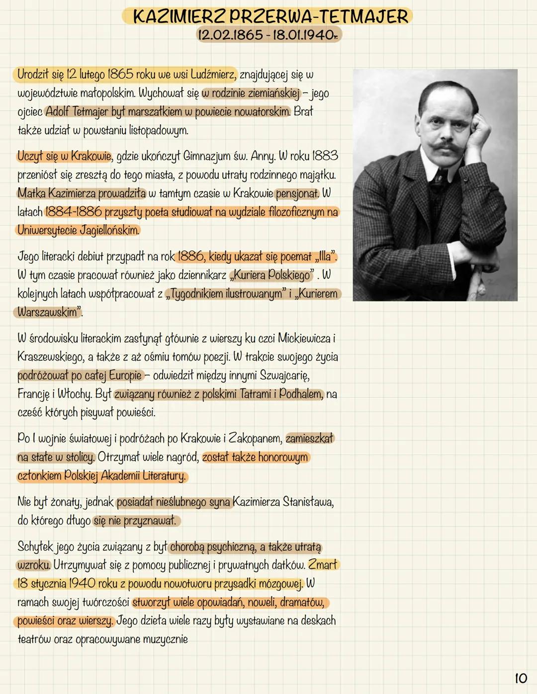 MŁODA POLSKA
Władysław St. Reymont
CHŁOPI
GLU 1. Rama czasowa i nazwy epoki
2. Ważne pojęcia
3. Kierunki literackie i artystyczne
4. Filozof