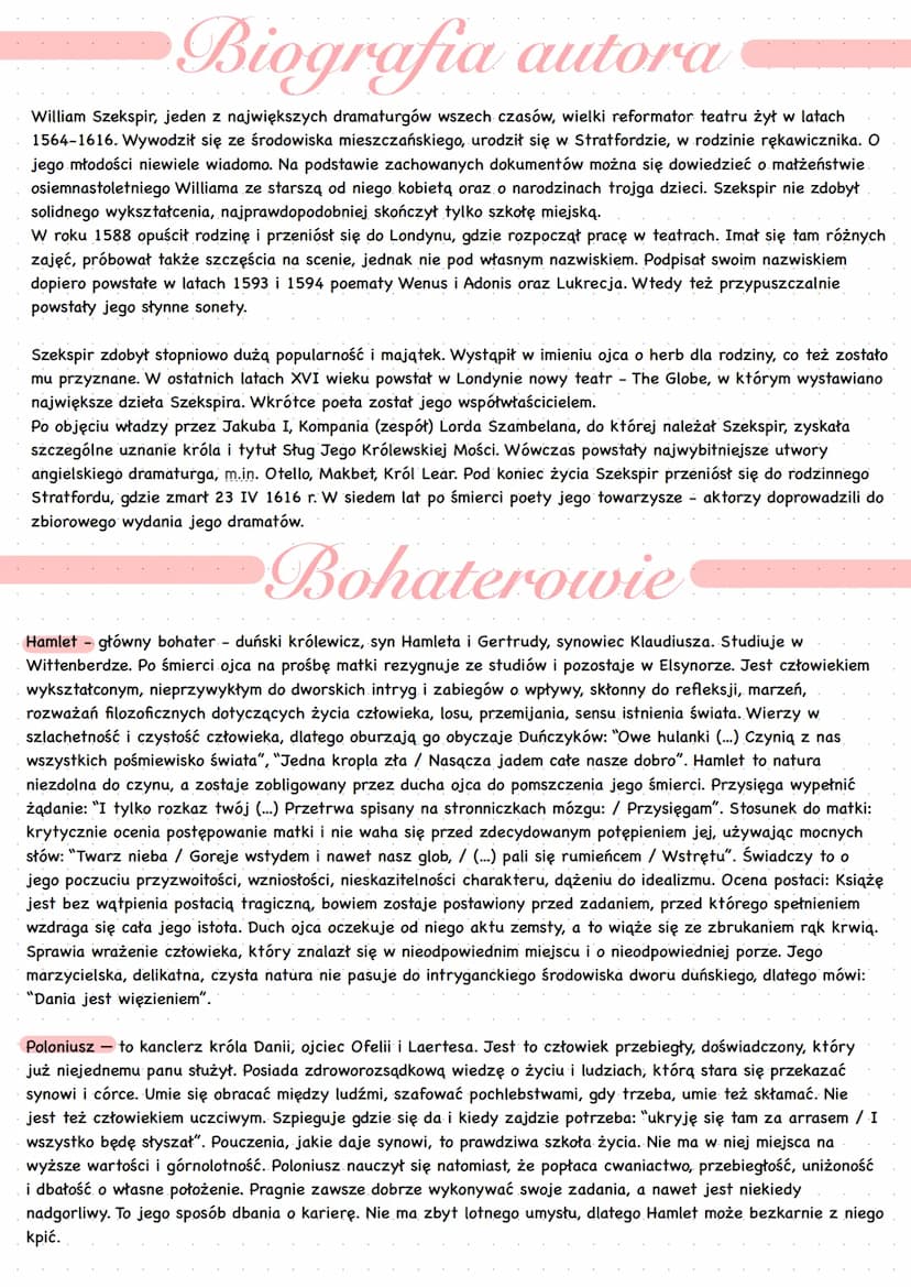 Hamlet - William Szekspir
Geneza
Pomysł tragedii zaczerpnął autor z XIII-wiecznej duńskiej kroniki Saxo Drammaticusa, ale nie bezpośrednio, 