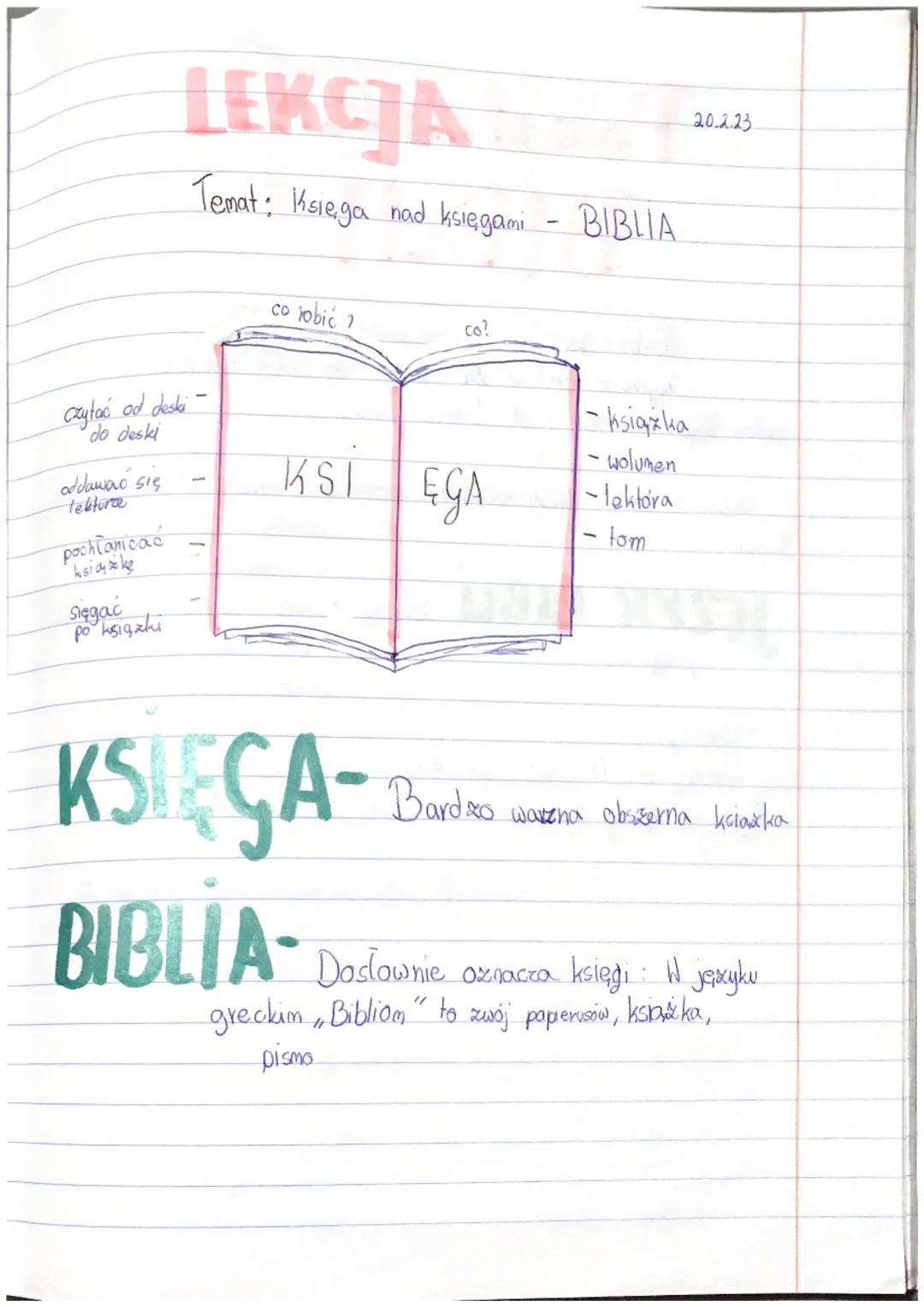 LEKCJA

Temat: księga nad księgami - BIBLIA

co robić ?

co?

Czytać od deski
do deski

oddawano się
lekturze

pochtanicac
ksike

Sięgac
po 