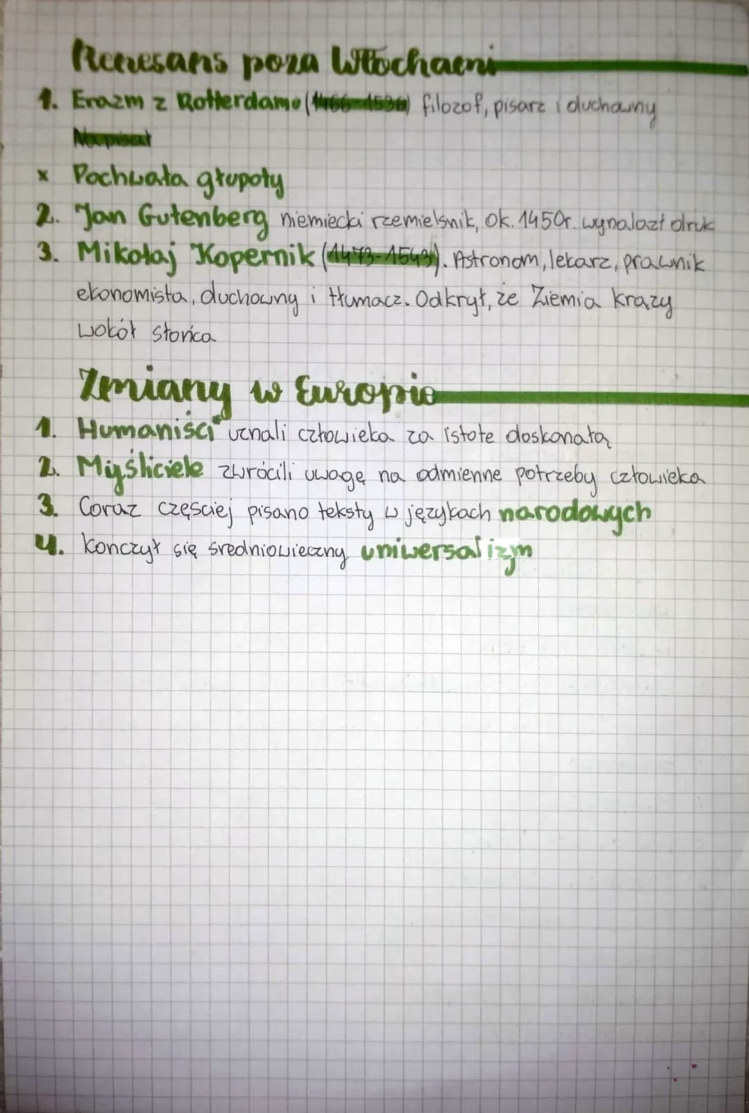 historia
Renesans
1. Renesans to drodzenie czyli okres w historii kultury, który trwał
ool XVw do drugiej połowy XVII Rozpoczęło się we Włos