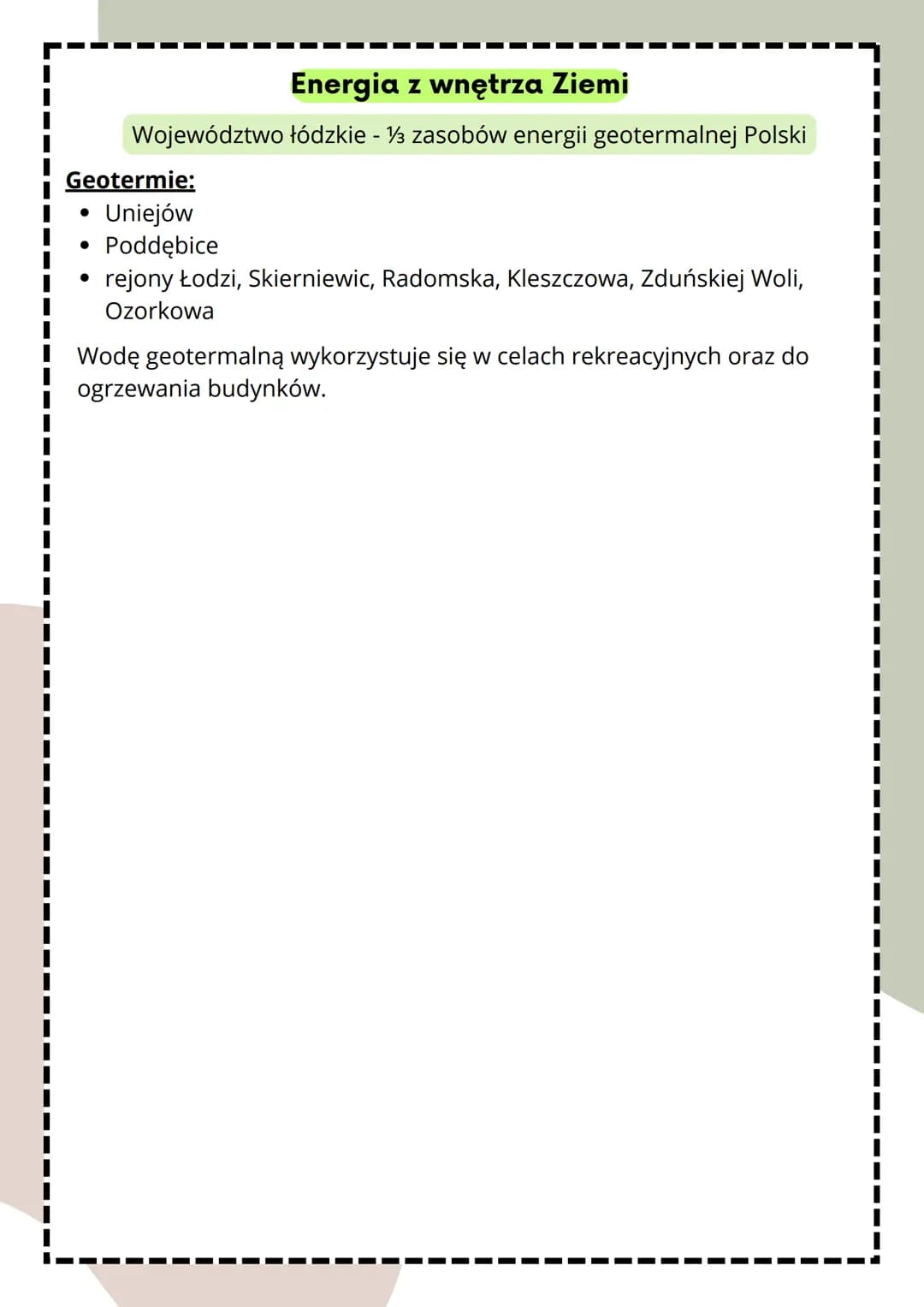 Warunki produkcji energii z różnych
źródeł
Energia węgla
Województwo łódzkie - największa na świecie elektrownia Bełchatów
[elektrownia opal