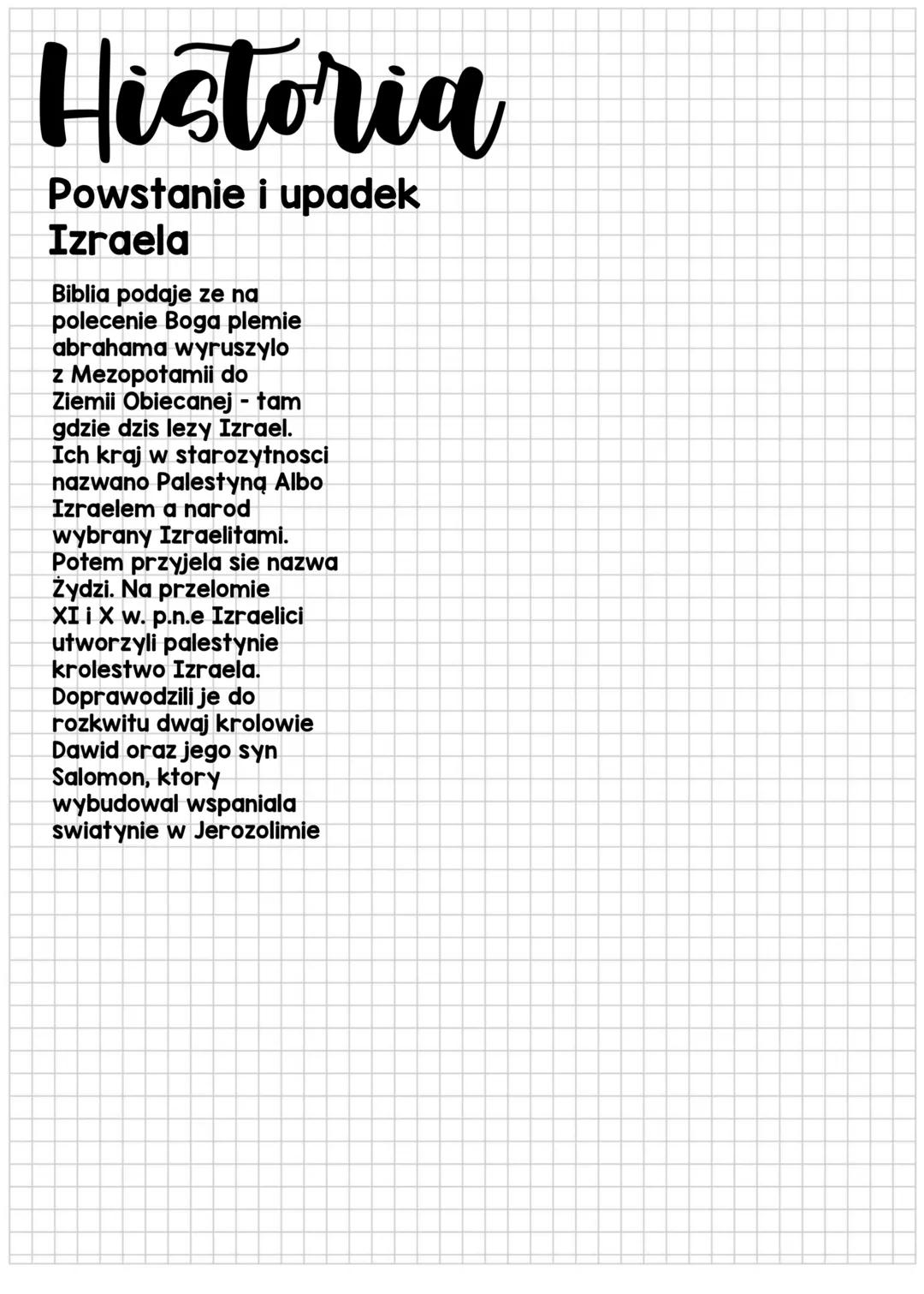 Starożytny Izrael - Historia i Biblia dla Klasy 5