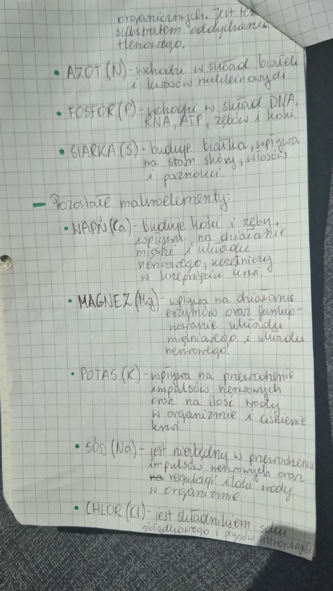 1.
Biologia
PIERWIASTKI
Mikroelementy
•żelazo (Fe)
• Miedź (Cu)
• Jod (I)
• Fluor (F)
• Kobalt (Co)
Pierwiastki
biogenne
• Węgiel (C)
• Wodo