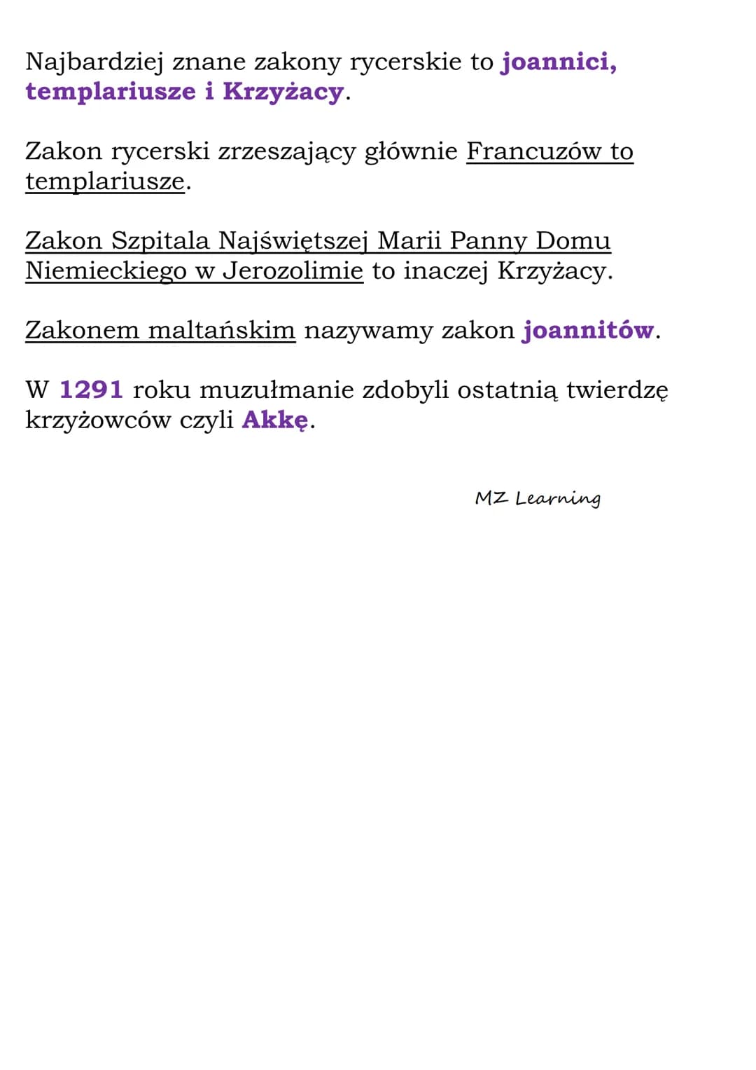 Wyprawy krzyżowe
W XI wieku Palestyną rządzili Turcy seldżuccy.
Turcy seldżuccy byli wyznawcami islamu.
Wyprawy krzyżowe zapoczątkowało wyst