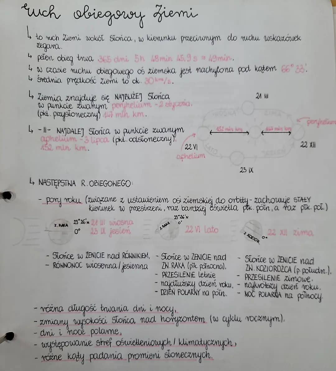Ruch obiegowy Ziemi: Ile trwa, cechy i następstwa - Prezentacja dla klasy 6